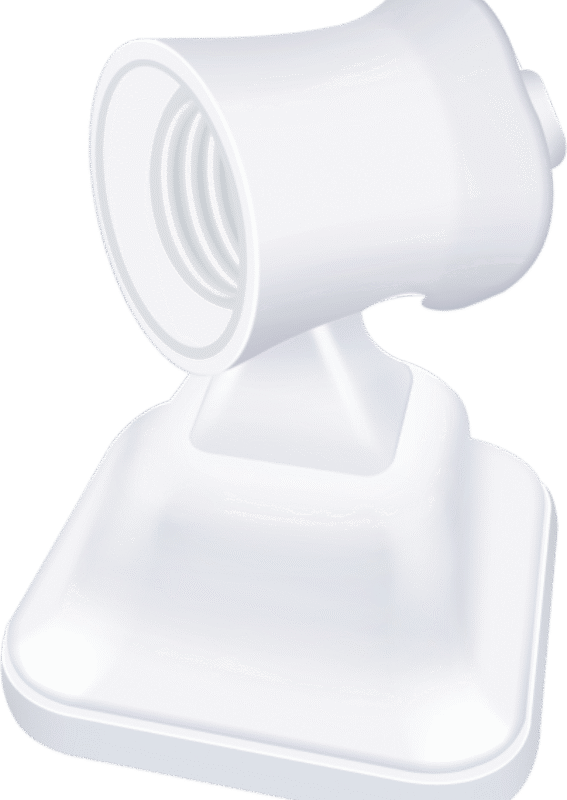 KM Decorative White Lamp Holder (Elegant Series)