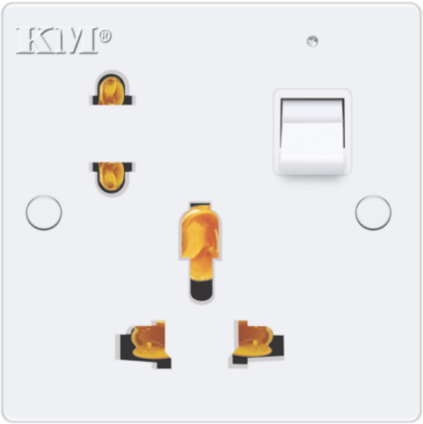KM 6-in-1 Ceramic China Socket (Fire Resistant)