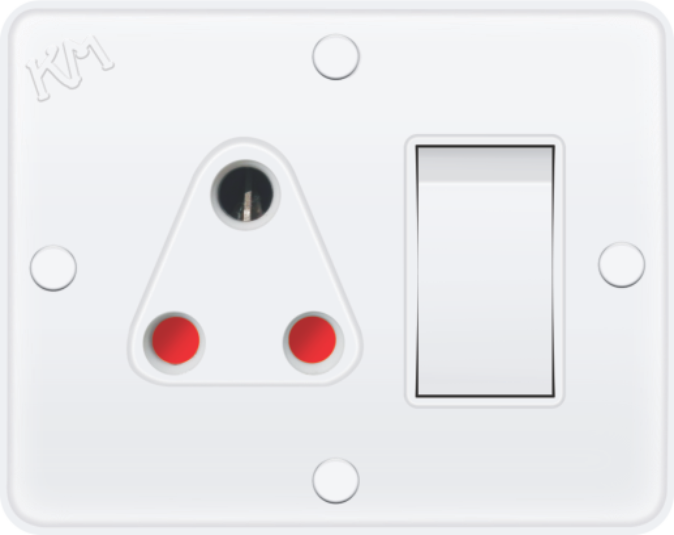 KM Simple Ceramic Power Socket (Standard Porcelain)