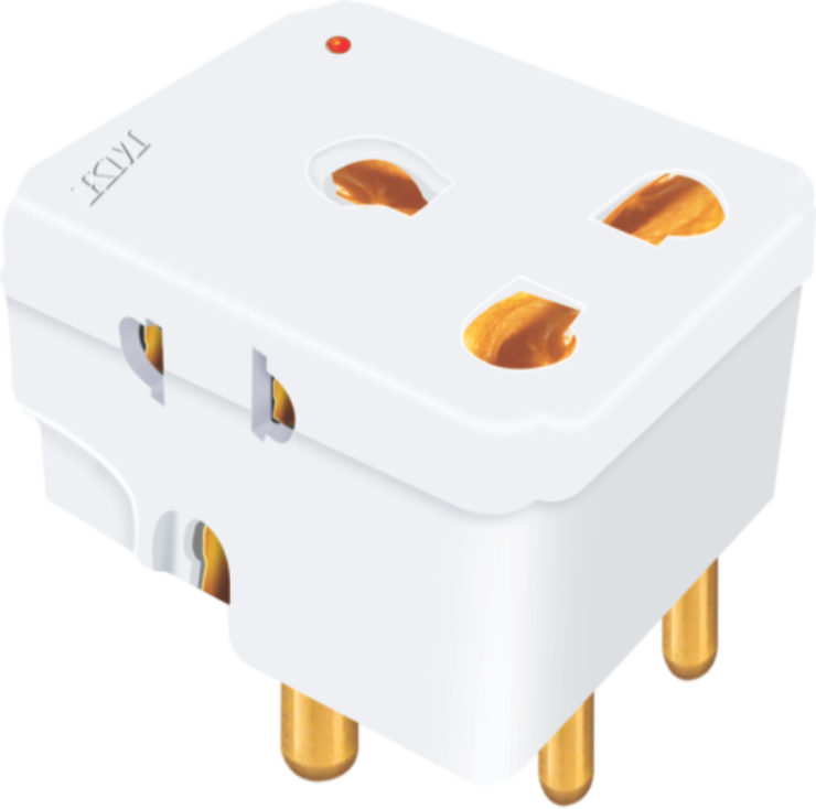 KM 3-Way Power Multi-Plug (Triple Outlet Adaptor)